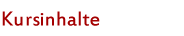 Kurs Inhalte